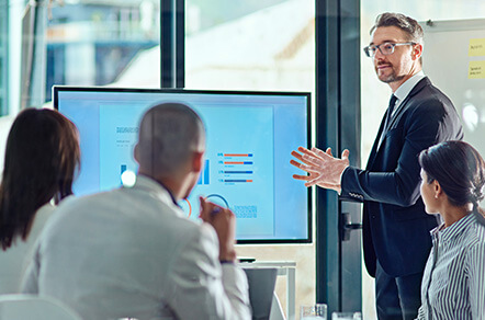 person giving a presentation to a group